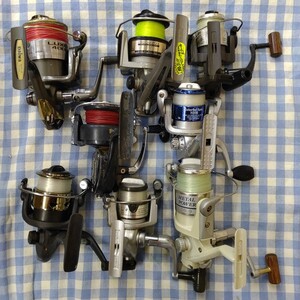 ★ 画像の リール　いろいろ まとめて8個セット　1円スタート　ダイワ　リョービ など　まとめ売り　Daiwa　RYOBI　DIAMOND　fishing reel