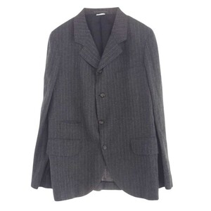 COMME des GARCONS HOMME DEUX コムデギャルソンオムドゥ 22AW DJ-J025 ウール ストライプ 4B テーラード ジャケット グレー系 M【中古】