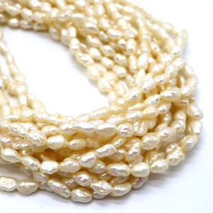 1円〜!!《本真珠5連ネックレス》N 約52.7g 約46.0cm pearl necklace jewelry パール ジュエリー DA0/DA5.M181