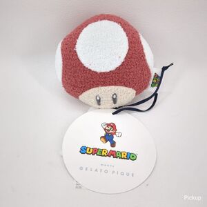 【未使用】 スーパーマリオ×ジェラートピケ スーパーキノコ ラトル PBGG225658 ベビモコ コラボ SUPER MARIO GELATO PIQUE ◆3104/磐田店