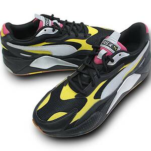 定1.4万 未使用◆PUMA◆RS-X3 グリッド スニーカー 29.0cm ブラック×イエロー◆プーマ ランニングシステム 374138◆J1652