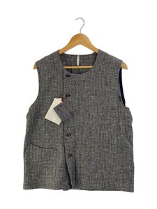 m’s braque◆ASYMMETRY VEST/ベスト/36/コットン/GRY/チェック/241600