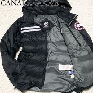 着用感Ｌサイズ相当!!!【美品】カナダグース CANADA GOOSE 2071M ロゴ ダウンジャケット ブラック 黒 メンズ 【希少モデル】【入手困難】