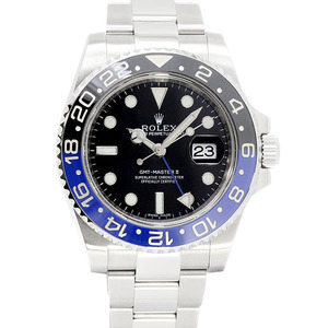 ロレックス ROLEX GMTマスターII 116710BLNR ランダム 黒 青 ベゼル バットマン ブラック文字盤 SS メンズ腕時計 自動巻き 40mm