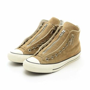 □526798 CONVERSE ハイカットスニーカー SUEDE ALL STAR 100 CENTERZIP HI スエード オールスター センタージップ 1CL744 25.0cm ベージュ