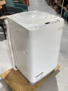 ★SHARP★ シャープ 7kg洗濯機 ES-KS70V 2020年 W56.5cm コンパクト かんたん操作 ファミリー まとめ洗い 福島 郡山市★直接渡しOK★