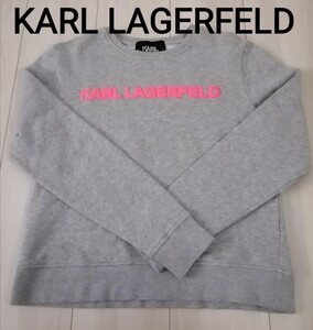 3552 カールラガーフェルド/XS/スウェット/トップス/裏起毛/グレー/コットン/Karl Lagerfeld