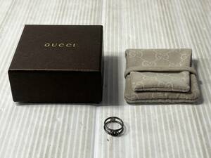 インターロッキングGリング GUCCI/グッチ サイズ：9(約7.5号) 重量：2.32g ●21Y● 現状品 シルバー 長期保管品 ファッション ブランド品