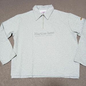 【今季新作モデル】Martine Rose マーティンローズ logo-embroidered cotton polo shirt サイズM