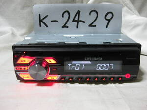 K-2429　Carrozzeria　カロッツェリア　DEH-380　MP3　フロント AUX　1Dサイズ　CDデッキ　故障品