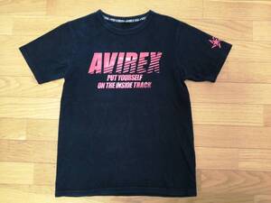 AVIREX ヘビーウェイト 半袖Tシャツ ブラック アヴィレックス☆メンズMサイズ