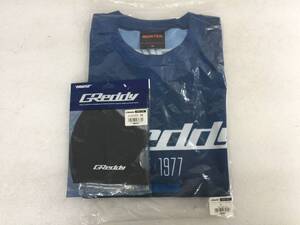 TRUST トラスト GReddy Tシャツ M 迷彩柄 青・フェイスマスク ブラック 18001581-1