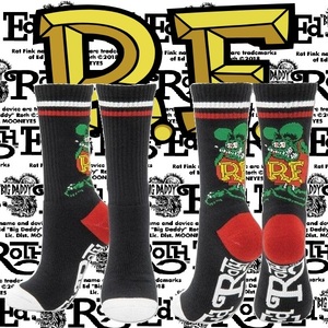 【 RATFINK 】Standing Socks ラットフィンク スタンディング ソックス BLACK