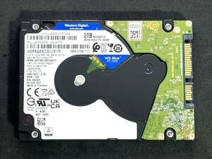 【送料無料】 ★ 2TB ★　WD Blue　/　WD20SPZX　【使用時間：6 ｈ】2021年製　Western Digital Blue 新品同様 2.5インチ内蔵HDD/7mm 即決