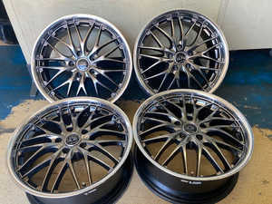  格安品 きれい洗浄済み!!★VOLTEC 18X7.5J+38 5/114.3 4本SET アルファードヴェルファイアハリアークラウン