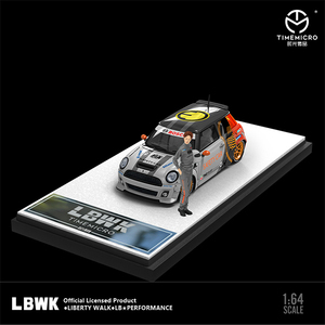 1/64　Time Micro　MINICOOPER　ミニクーパー　フィギュア付き　SAFETY CAR　LBWK　timemicro　タイムマイクロ●Ｍ３８