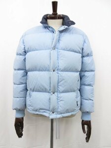 HH訳あり品 【モンクレール MONCLER】SMQ-292 アシックス製 ダウンジャケット (メンズ) size胸囲86/身長160 ライトブルー系●17MB3186●