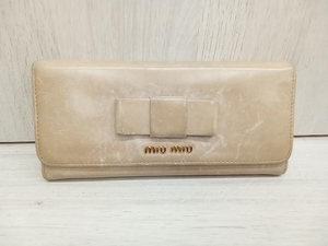 MIU MIU ミュウミュウ 197A 長財布 ベージュ 財布