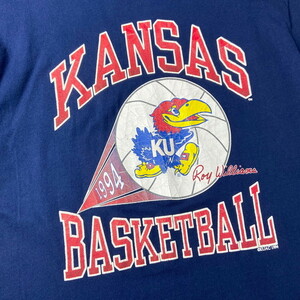 USA製 90年代 KANSAS BASKETBALL カレッジ チーム プリント Tシャツ メンズXL