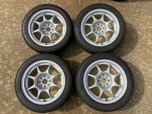 【当時物　軽量】weds TC05 4本セット 15×6.5JJ +25 4H PCD100 DL ZⅢ 195/50R15 ホイール1本修正痕有り　ロードスター NA NB