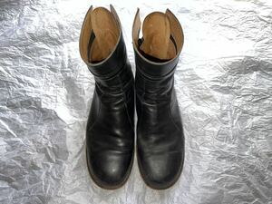 ato boots black leather zip back レザー ブラック 黒 ブーツ ジップ アトウ