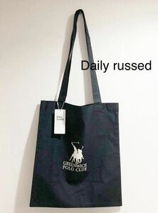 【新品】GREENWICH POLO CLUB 別注フラットトートバッグ デイリーラシット Daily russet コラボ サブバッグ 通勤 通学 軽量