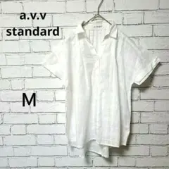 a.v.v standard レディース半袖ブラウス　プルオーバー　ホワイト　Ｍ