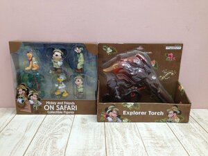 ◇ディズニー 《未開封品》ミッキー＆フレンズ On SAFARI コレクタブルフィギュアほか 2点 1L105 【80】