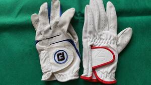 ★★フットジョイ FOOTJOY 他　ゴルフグローブ 左手2枚組 Sサイズ 21～22㎝ (白)E21-26