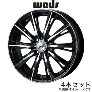 レオニスWX フィット GR5/GR6/GR7/GR8/GS5/GS7 16インチ アルミホイール 4本 ブラック/ミラーカット 0033873 WEDS LEONIS WX