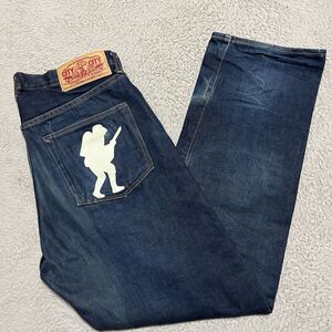 青山限定　A BATHING APE BAPE KAWS FOOTSOLDIER DENIM デニム パンツ　フットソルジャー　L 初期　SHARK BABY MILO 