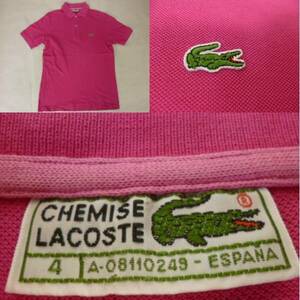 xy0 ラコステ　CHEMISE LACOSTE　鹿の子ポロシャツ スペイン 製