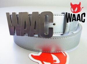 国内正規品★WAAC ワック★UNISEX WAAC 3Dロゴバックルベルト★W99【072214810】シルバー銀【本物保証】未発売色★レアなメーカー試作品