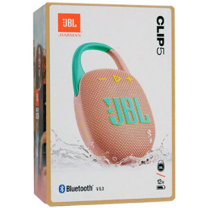 JBL ポータブルBluetoothスピーカー CLIP 5 JBLCLIP5PINK スウォッシュピンク 未使用 [管理:1150028761]