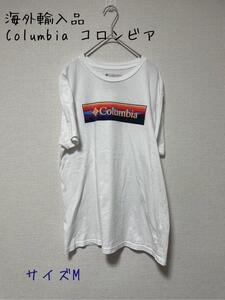 海外輸入品　Columbia コロンビア　中央ロゴ　Tシャツ　M