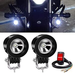 バイクフォグランプ LEDワークライト 10W LED作業灯 狭角 10-30V 6000K ホワイト 高輝度・防水・防塵・長寿命