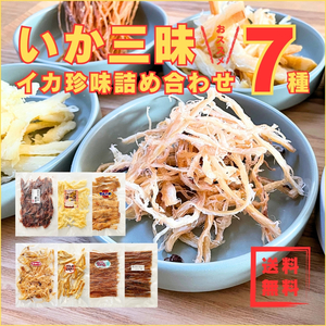 【送料無料】【匿名配送】【イカの珍味まとめて7種】おすすめ♪いか三昧！イカ珍味詰め合わせ7種