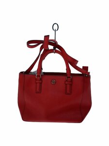 TORY BURCH◆エマーソン/ハンドバッグ/PVC/RED//