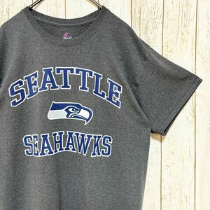 Majestic マジェスティック NFL Seattle Seahawks シアトル・シーホークス プリント Tシャツ L USA古着 アメリカ古着