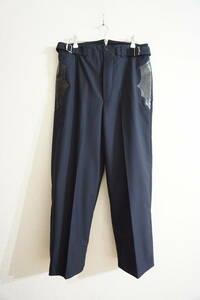 未使用 TOGA VIRILIS 2021AW Stretch pants ウエスタンポケットデザイン メンズ パンツ スラックス ネイビー 46