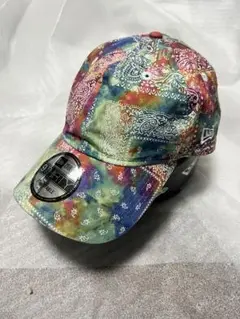 【美品】ニューエラ　newera キャップ　ペイズリー柄　フリーサイズ