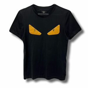 FENDI フェンディ　Tシャツ　バグズモンスター　ブラック　レザーパッチ