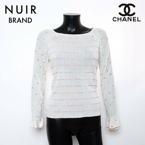 シャネル CHANEL 長袖シャツ Size:36 メッシュ シアー ベージュ