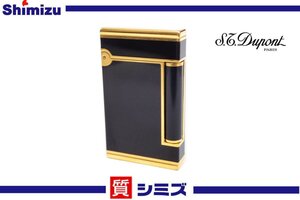 1円【S.T.Dupont】外装：良品 着火未確認 デュポン ラインD ブラック×ゴールド 喫煙具 小物 アクセサリー ◆質屋