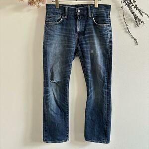 GAP ギャップストレートジーンズ【30/32】 ビンテージ風　色落ち　ヒゲ