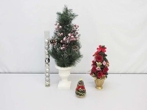 ★rr2686　クリスマスツリー3点セット　パインツリー60　電飾ツリー　バラ　ミニツリー　卓上ツリー　シック クリスマス雑貨　インテリア★