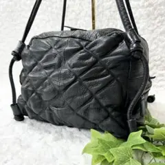 【美品✨】ポンタタ　トートバッグ　ショルダーバッグ 立体　キルティング　レザー