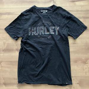 Hurleyハーレー半袖Tシャツ アメリカンロゴ 黒◆メンズM