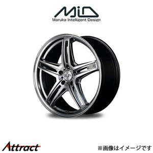 MID RMP 520F アルミホイール 4本 MPV LY3P(18×7J 5-114.3 INSET48 ハイパーメタルコート/ポリッシュ)