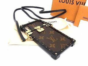 LOUIS VUITTON ヴィトン M62618 モノグラム アイトランク フォリオ iPhone X/XS 対応 アイフォンケース スマホケース ブラウン系 BF5547